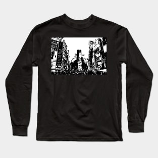 Shibuya 渋谷区 - Tokyo Manga Panel Long Sleeve T-Shirt